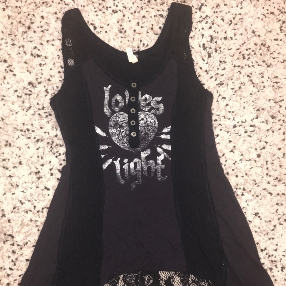 Just In✨ Free People Black Lace Cotton Tunic - Picture 6 of 9